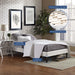 tessie-twin-vinyl-bed-frame-with-squared-tapered-legs