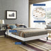 tessie-queen-vinyl-bed-frame-with-squared-tapered-legs