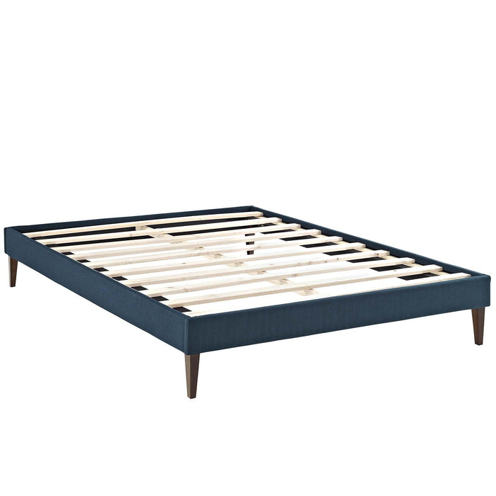 Tessie King Fabric Bed Frame with Squared Tapered Legs