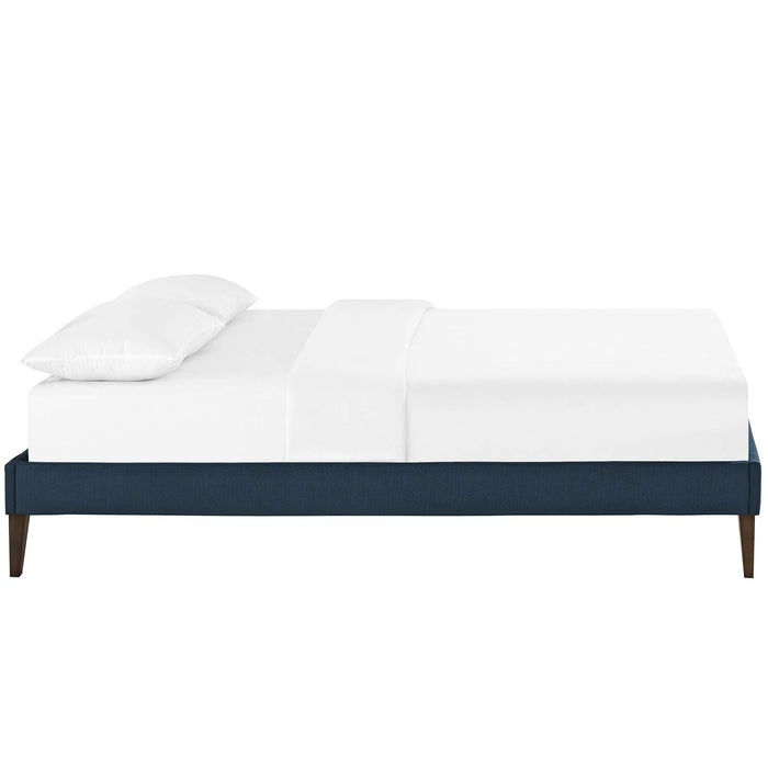 Tessie Queen Fabric Bed Frame with Squared Tapered Legs