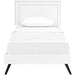 virginia-twin-vinyl-platform-bed-with-round-splayed-legs