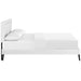 ruthie-queen-vinyl-platform-bed-with-round-splayed-legs