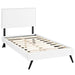 macie-twin-vinyl-platform-bed-with-round-splayed-legs