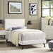 macie-twin-vinyl-platform-bed-with-round-splayed-legs