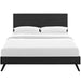 macie-queen-vinyl-platform-bed-with-round-splayed-legs