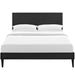 macie-queen-vinyl-platform-bed-with-squared-tapered-legs