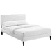 macie-king-vinyl-platform-bed-with-squared-tapered-legs