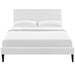 macie-queen-vinyl-platform-bed-with-squared-tapered-legs