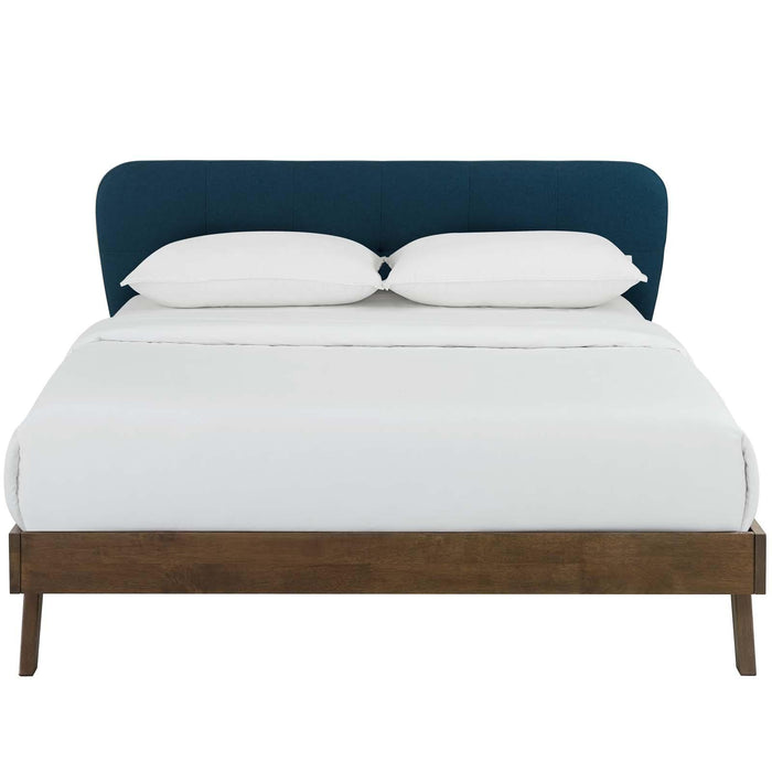 Gianna Queen Upholstered Polyester Fabric Platform Bed