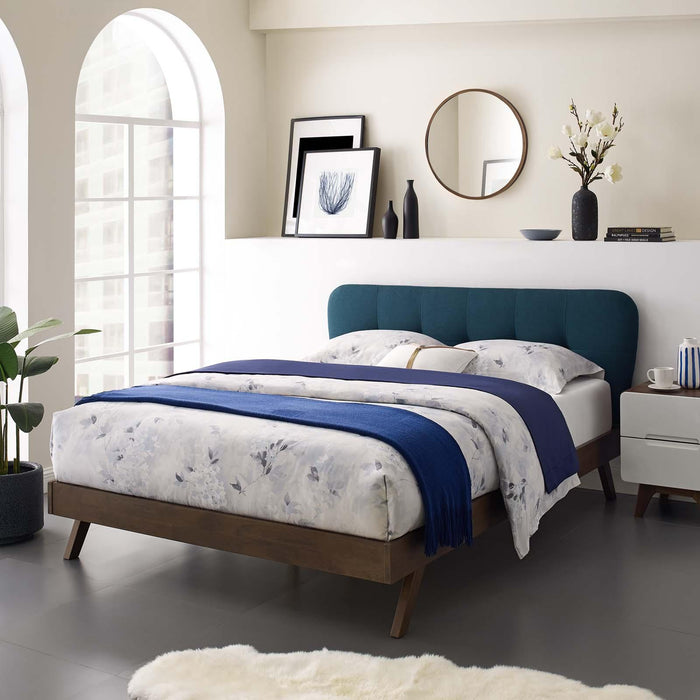 Gianna Queen Upholstered Polyester Fabric Platform Bed