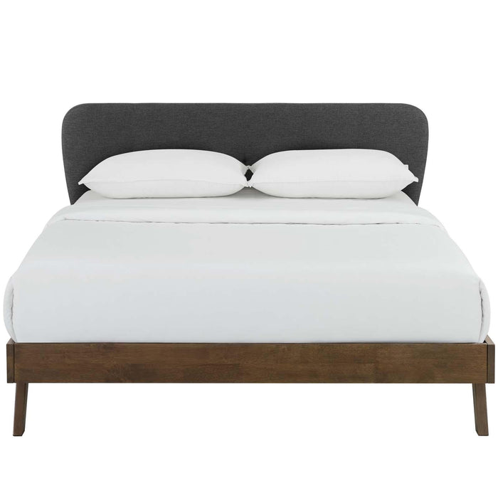 Gianna Queen Upholstered Polyester Fabric Platform Bed