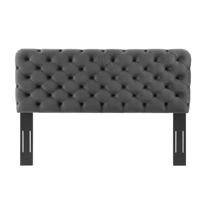 Lizzy Tufted King/California King Performance Velvet Headboard