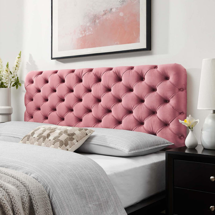 Lizzy Tufted Twin Performance Velvet Headboard