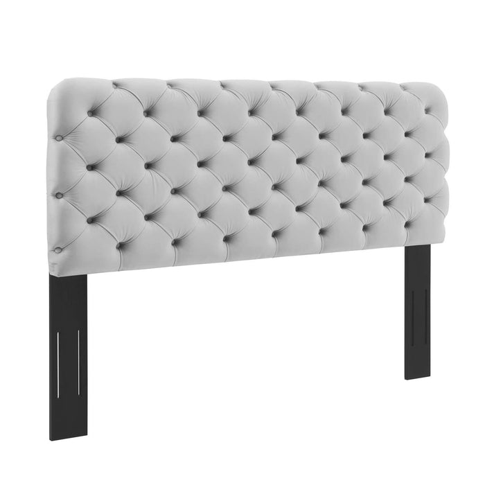 Lizzy Tufted King/California King Performance Velvet Headboard