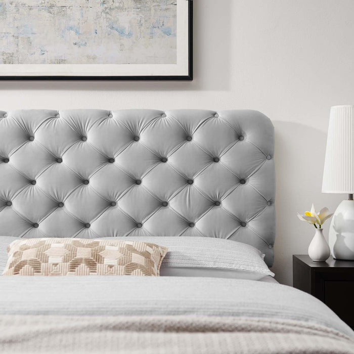 Lizzy Tufted Twin Performance Velvet Headboard