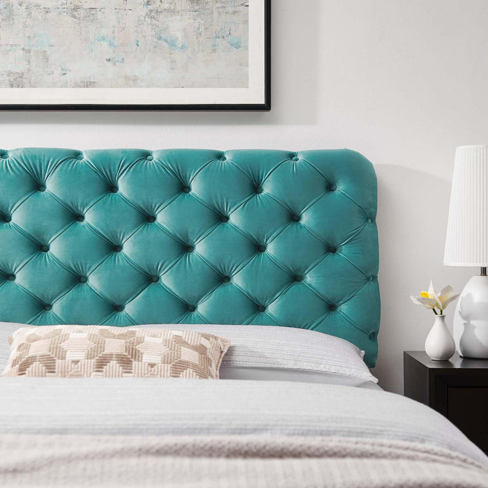 Lizzy Tufted Full/Queen Performance Velvet Headboard