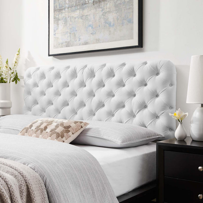 Lizzy Tufted King/California King Performance Velvet Headboard