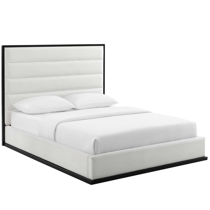 Ashland Queen Faux Leather Platform Bed image