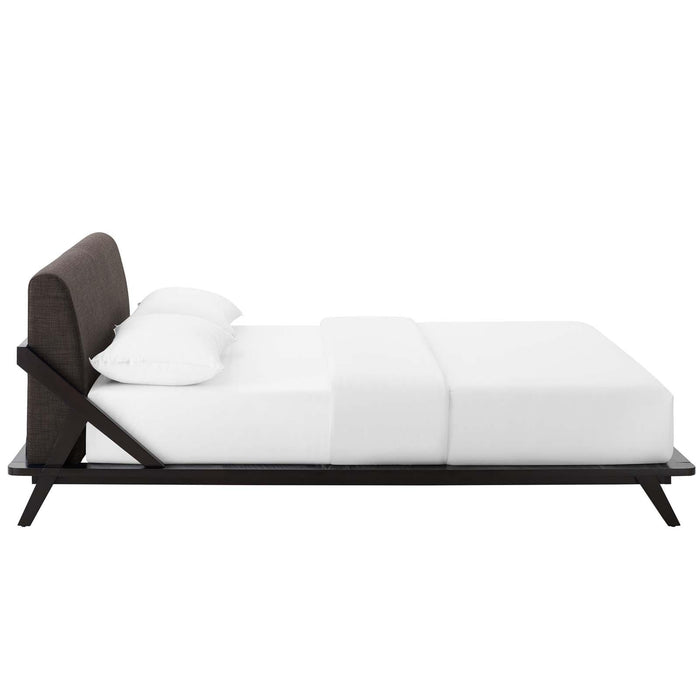 Luella Queen Upholstered Fabric Platform Bed