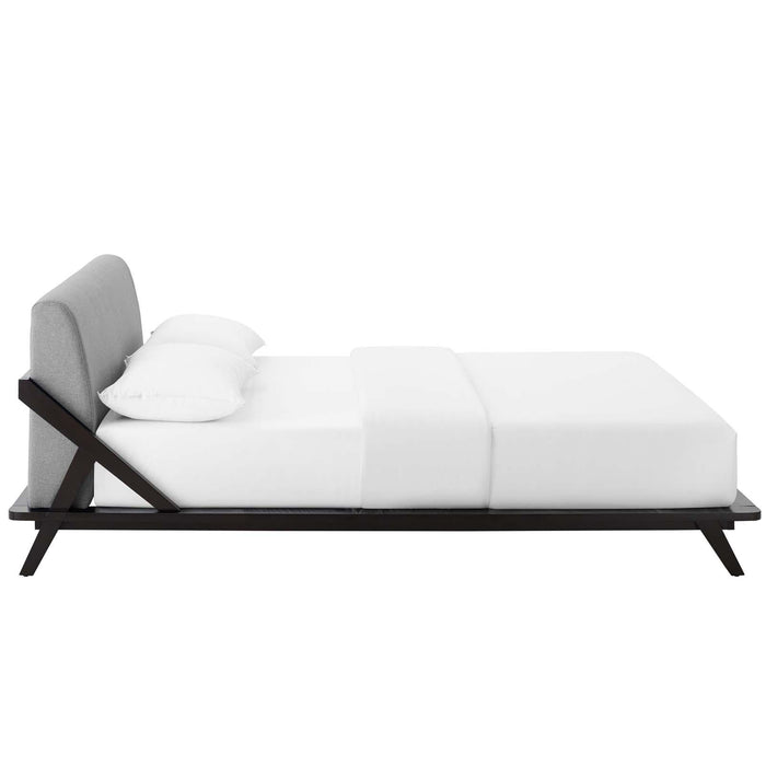 Luella Queen Upholstered Fabric Platform Bed