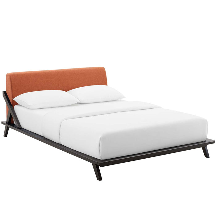 Luella Queen Upholstered Fabric Platform Bed