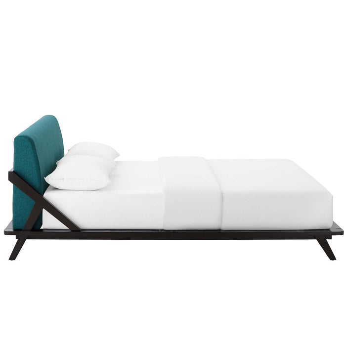 Luella Queen Upholstered Fabric Platform Bed