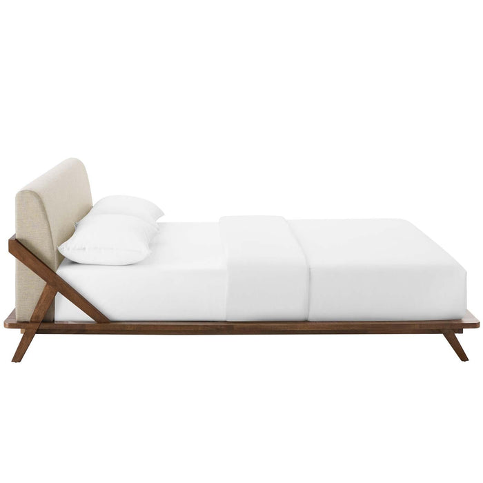 Luella Queen Upholstered Fabric Platform Bed