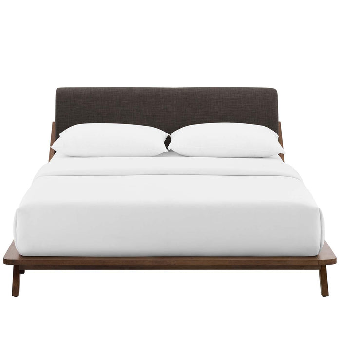 Luella Queen Upholstered Fabric Platform Bed