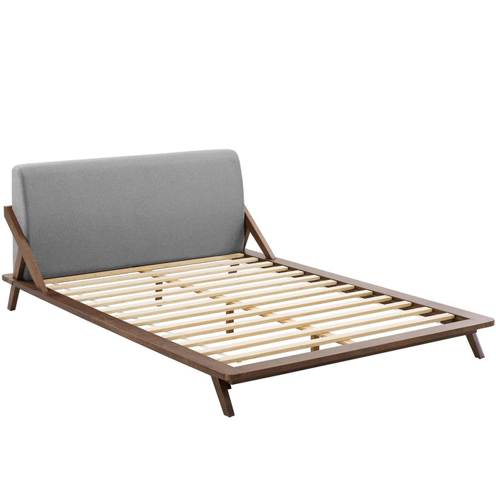 Luella Queen Upholstered Fabric Platform Bed