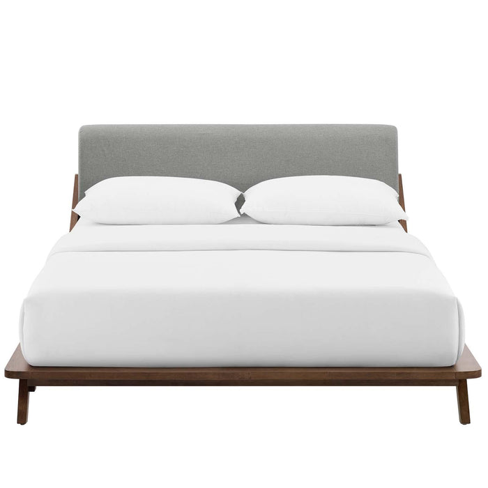 Luella Queen Upholstered Fabric Platform Bed