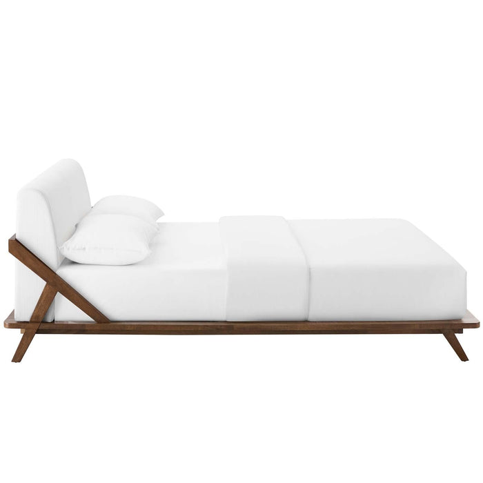 Luella Queen Upholstered Fabric Platform Bed