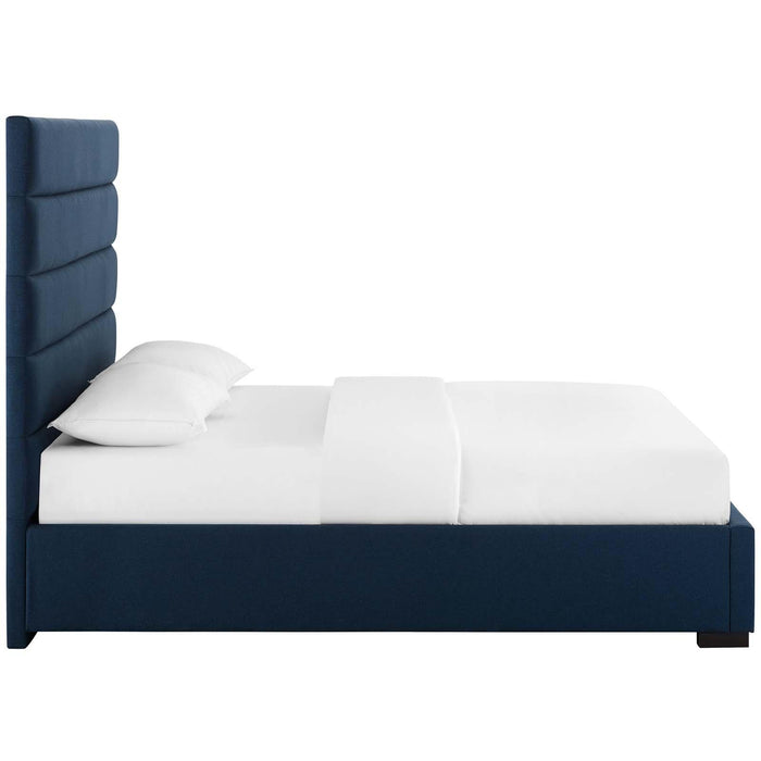 Genevieve Queen Upholstered Fabric Platform Bed