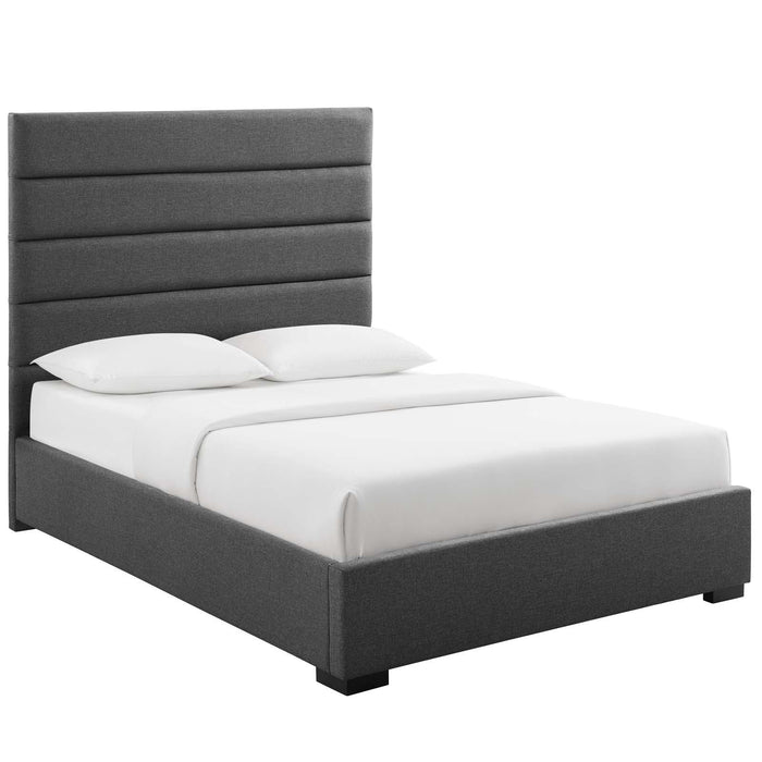 Genevieve Queen Upholstered Fabric Platform Bed