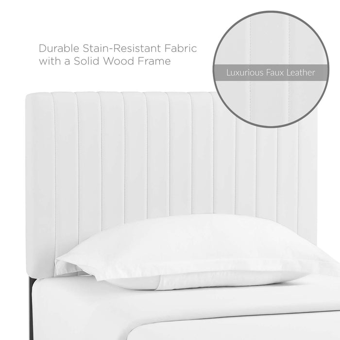 Keira Twin Faux Leather Headboard