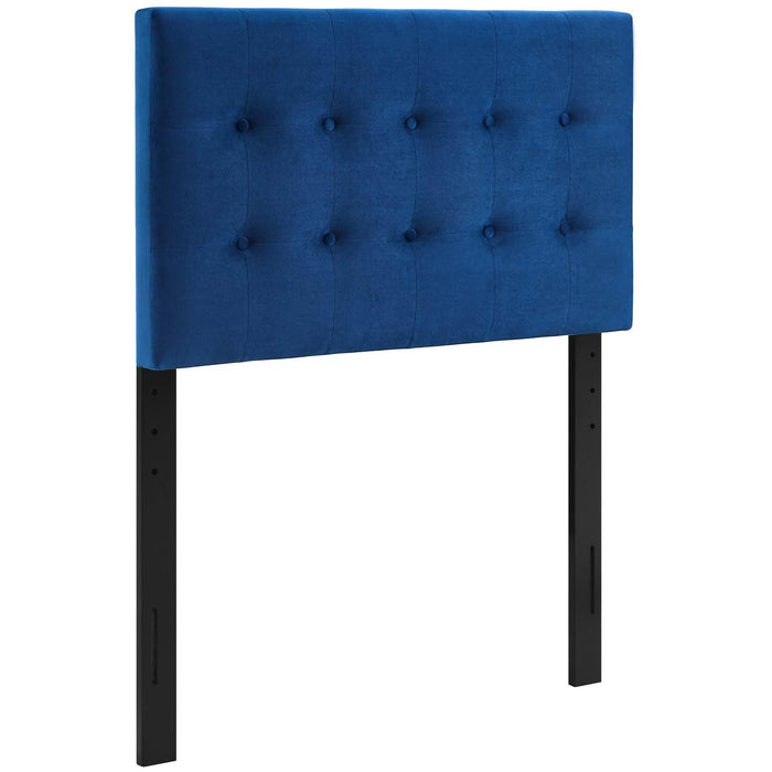 Emily Twin Biscuit Tufted Performance Velvet Headboard