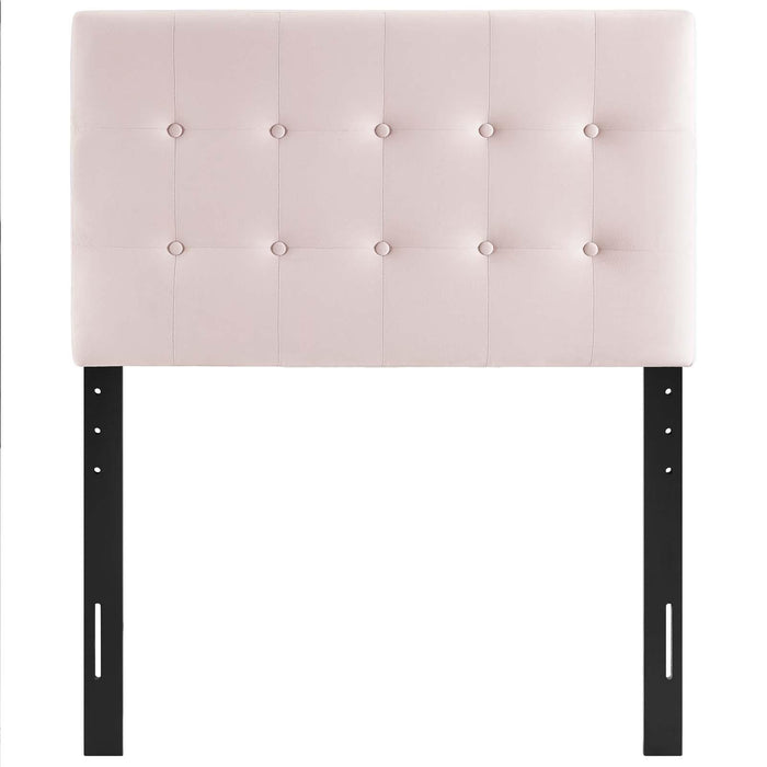 Emily Twin Biscuit Tufted Performance Velvet Headboard