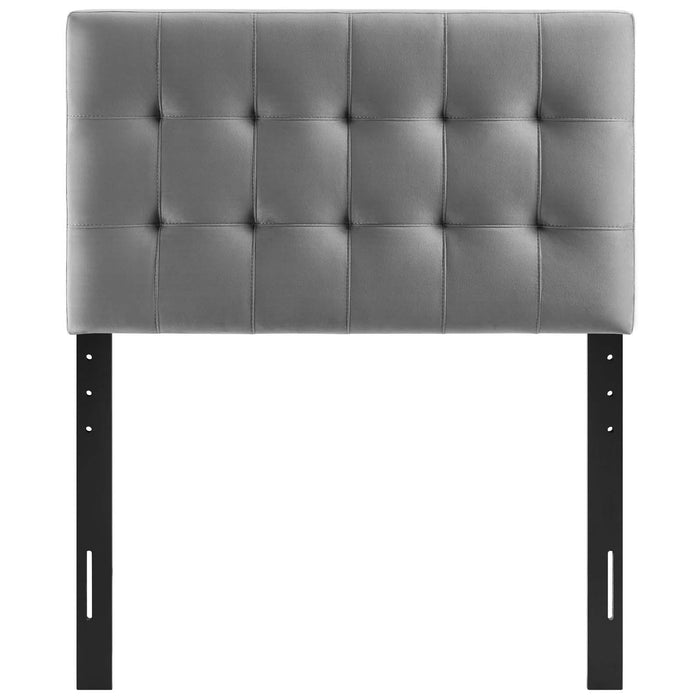 Lily Biscuit Tufted Twin Performance Velvet Headboard