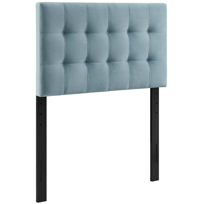 Lily Biscuit Tufted Twin Performance Velvet Headboard