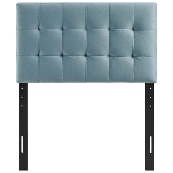 Lily Biscuit Tufted Twin Performance Velvet Headboard