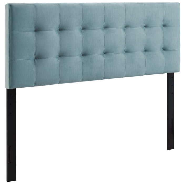 Lily Biscuit Tufted Full Performance Velvet Headboard