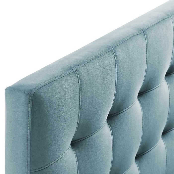 Lily King Biscuit Tufted Performance Velvet Headboard