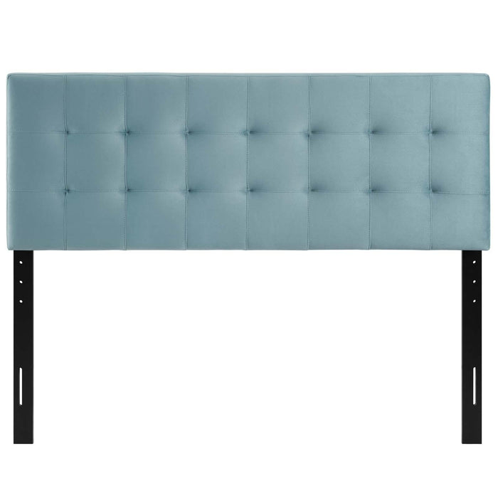 Lily Biscuit Tufted Full Performance Velvet Headboard