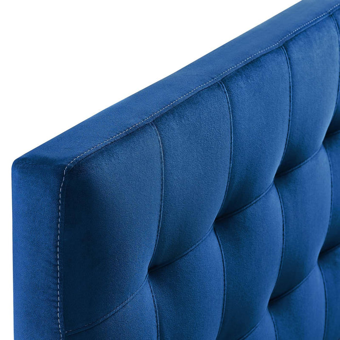 Lily King Biscuit Tufted Performance Velvet Headboard