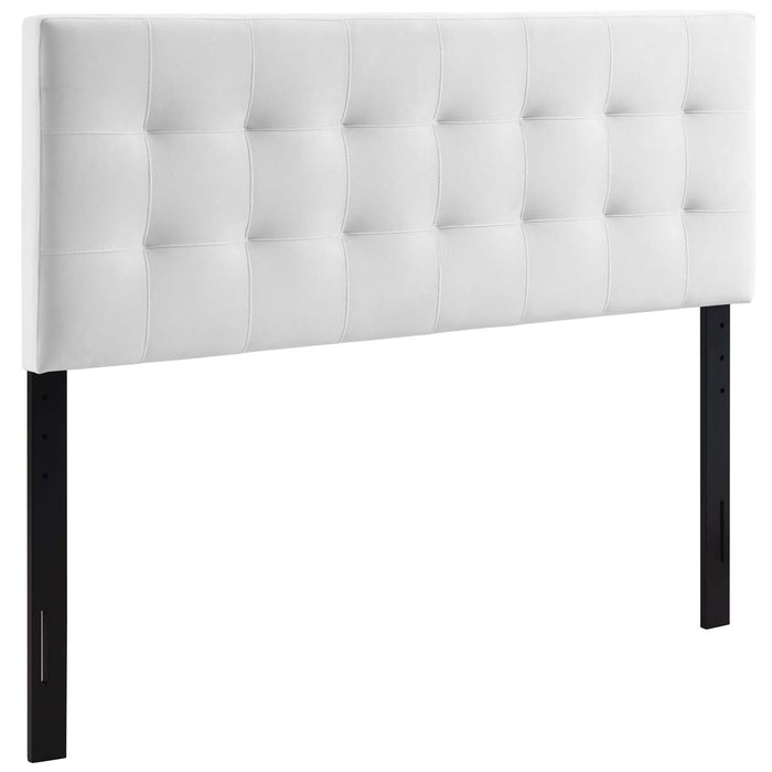 Lily Queen Biscuit Tufted Performance Velvet Headboard