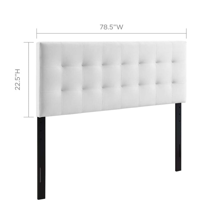 Lily King Biscuit Tufted Performance Velvet Headboard