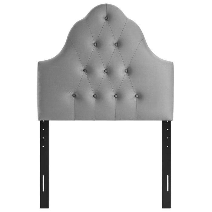 Sovereign Twin Diamond Tufted Performance Velvet Headboard