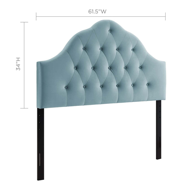 Sovereign Queen Diamond Tufted Performance Velvet Headboard