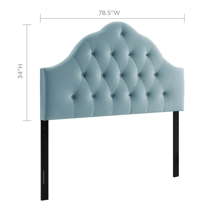 Sovereign King Diamond Tufted Performance Velvet Headboard