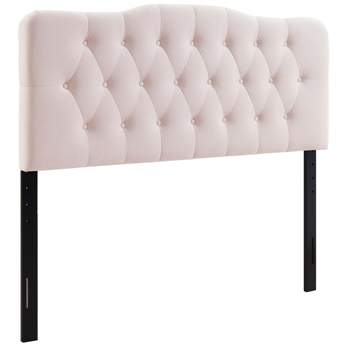 Annabel Queen Diamond Tufted Performance Velvet Headboard