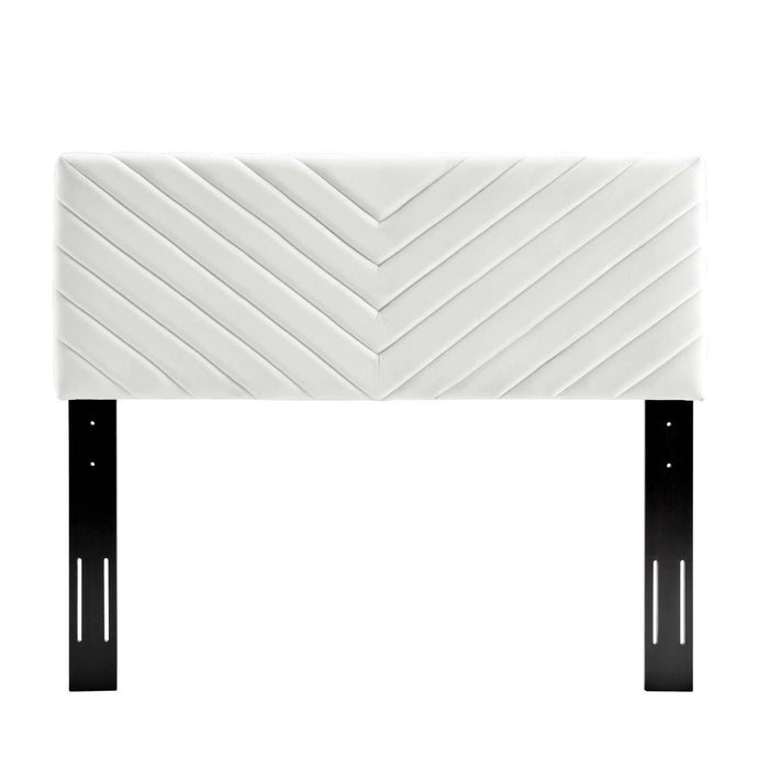 Alyson Angular Channel Tufted Performance Velvet Twin Headboard